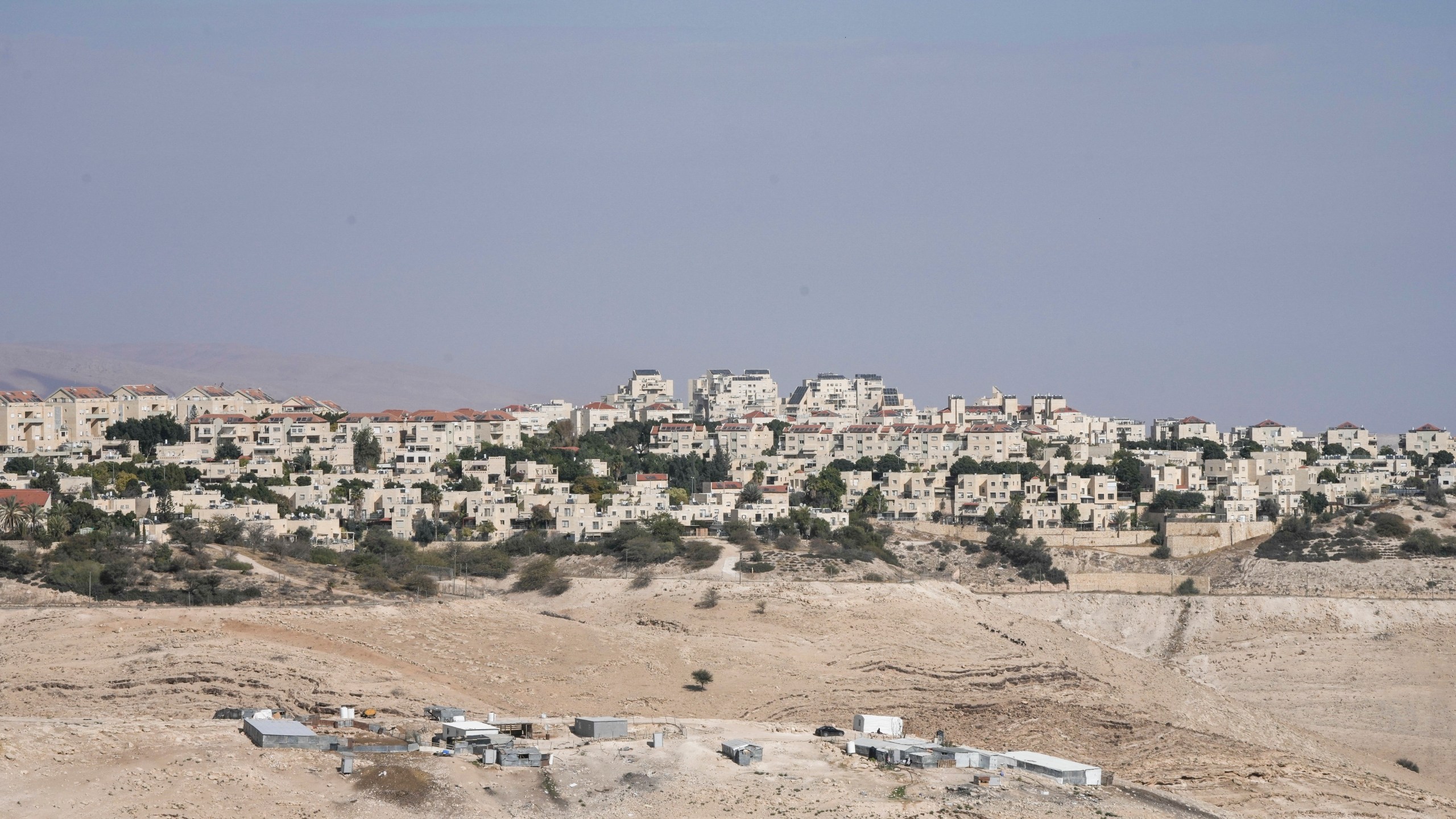 FILE - A view of the Israeli settlement of Maale Adumim in the West Bank, on Dec. 29, 2024. (AP Photo/Mahmoud Illean, File)