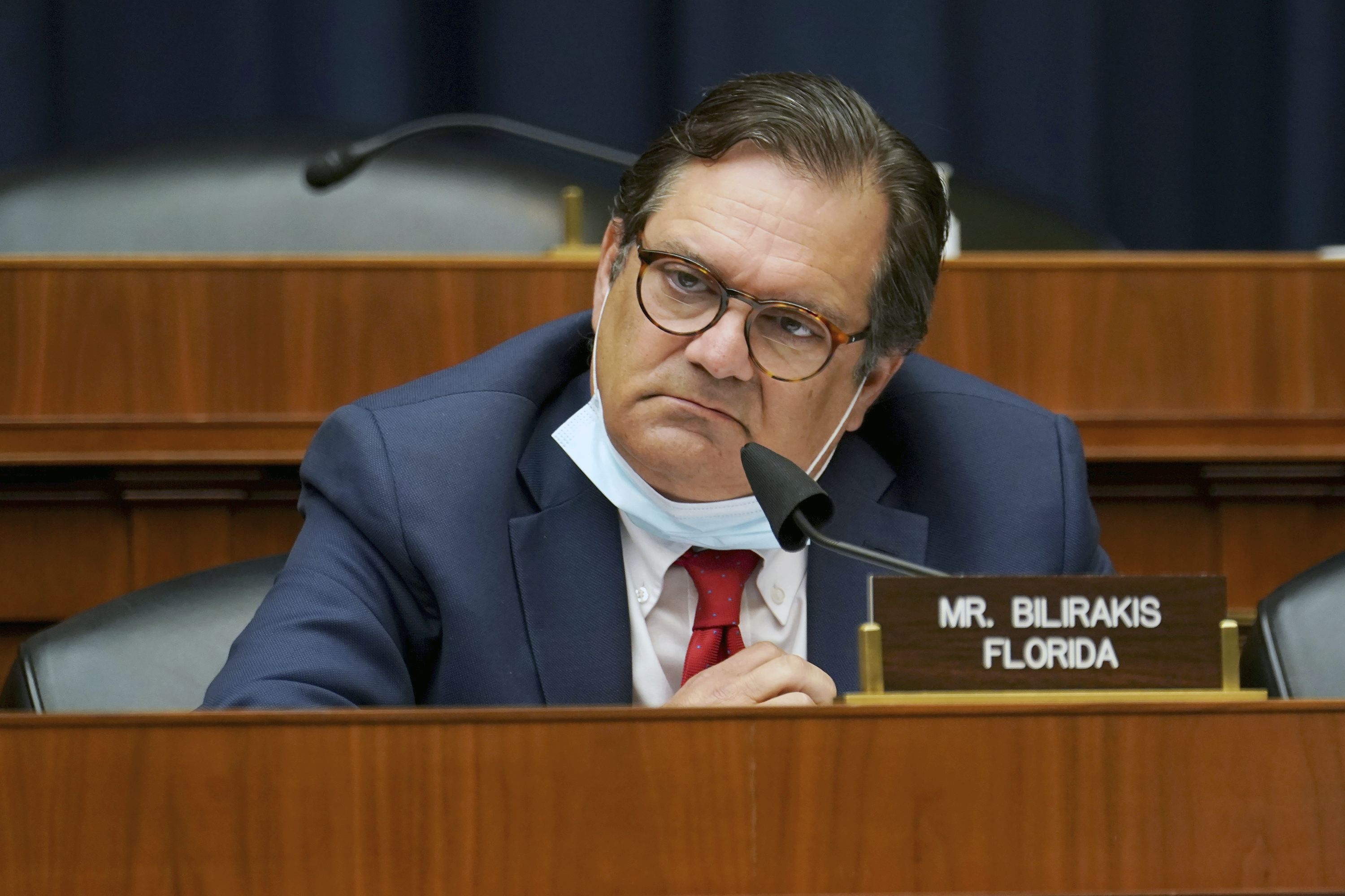 FILE - Rep. Gus Bilirakis, R-Fla., asks questions during a hearing, May 14, 2020, on Capitol Hill in Washington. (Greg Nash/Pool via AP, File)