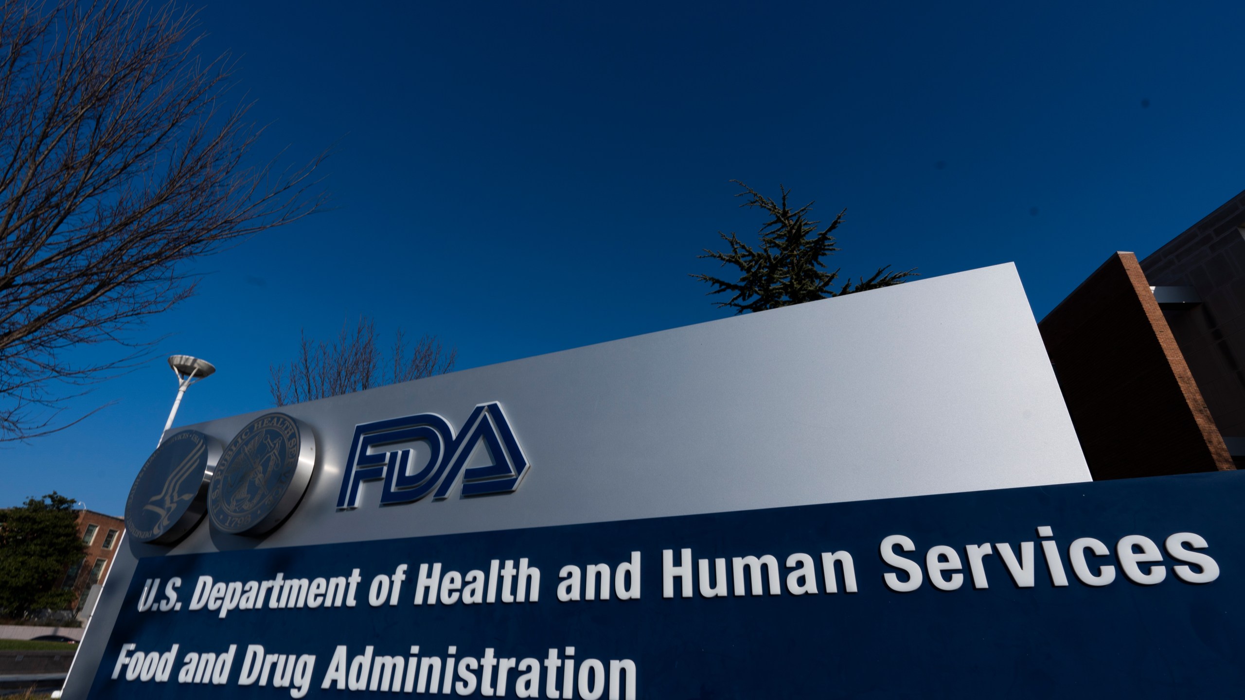 FILE - Food and Drug Administration (FDA) building is shown in Silver Spring, Md., Dec. 10, 2020. (AP Photo/Manuel Balce Ceneta, File)