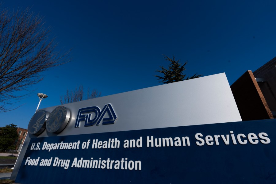 FILE - Food and Drug Administration (FDA) building is shown in Silver Spring, Md., Dec. 10, 2020. (AP Photo/Manuel Balce Ceneta, File)