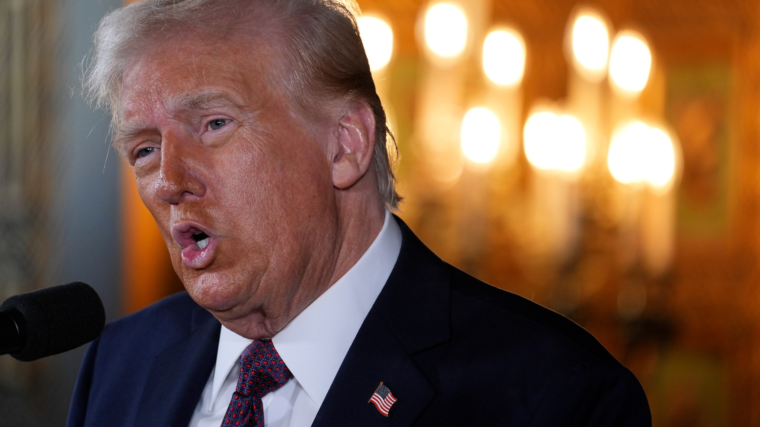 President-elect Donald Trump speaks during a news conference at Mar-a-Lago, Tuesday, Jan. 7, 2025, in Palm Beach, Fla. (AP Photo/Evan Vucci)