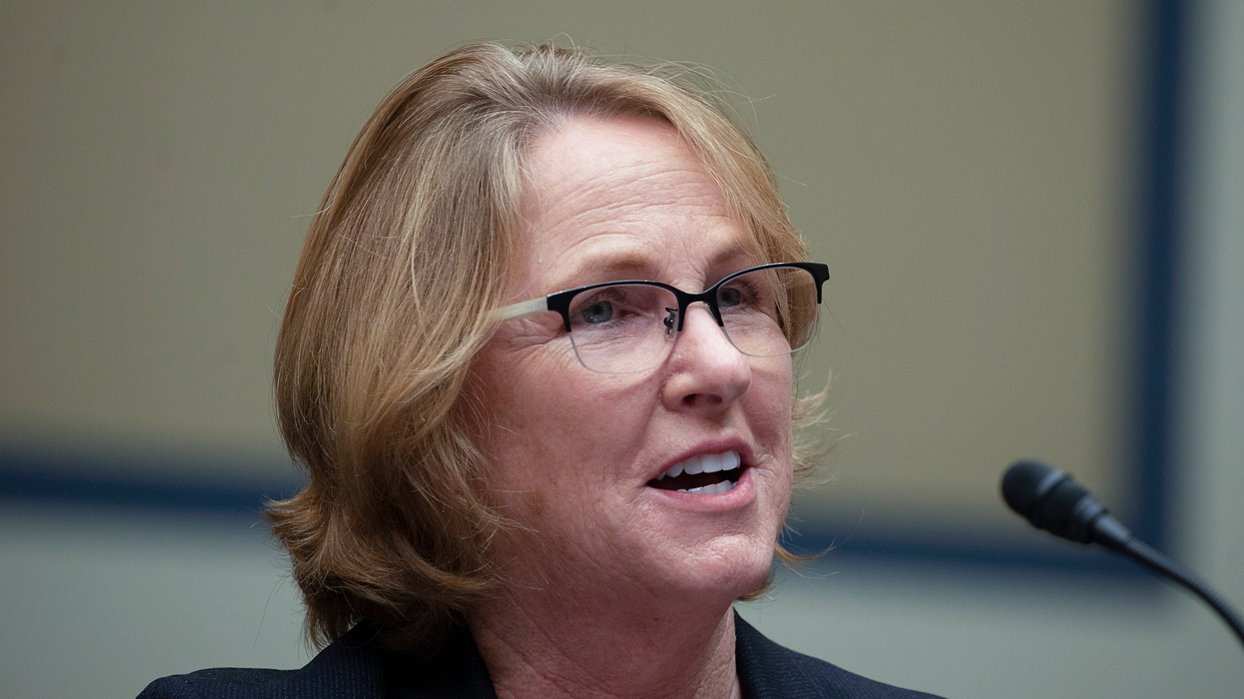 FILE - Erin M. Collins, National Taxpayer Advocate, Taxpayer Advocate Service testifies before a House Committee on Oversight and Reform hearing, Oct. 7, 2020, in Washington. (Tasos Katopodis/Pool via AP, File)