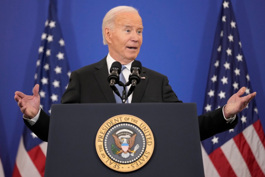 President Joe Biden speaks about foreign policy during a speech at the State Department in Washington, Monday, Jan. 13, 2025. (AP Photo/Susan Walsh)