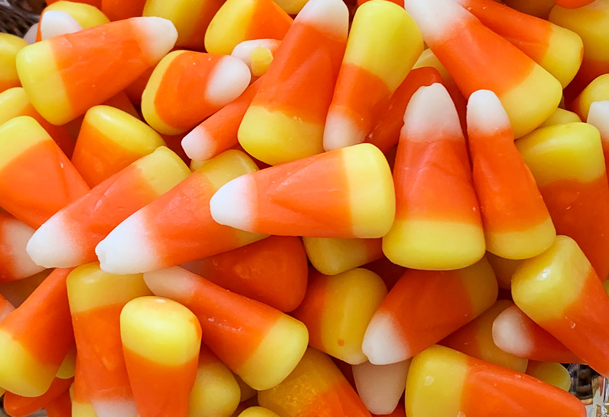 FILE - This image shows a pile of candy corn in Westchester County, N.Y., Oct. 23, 2023. (AP Photo/Julia Rubin, File)