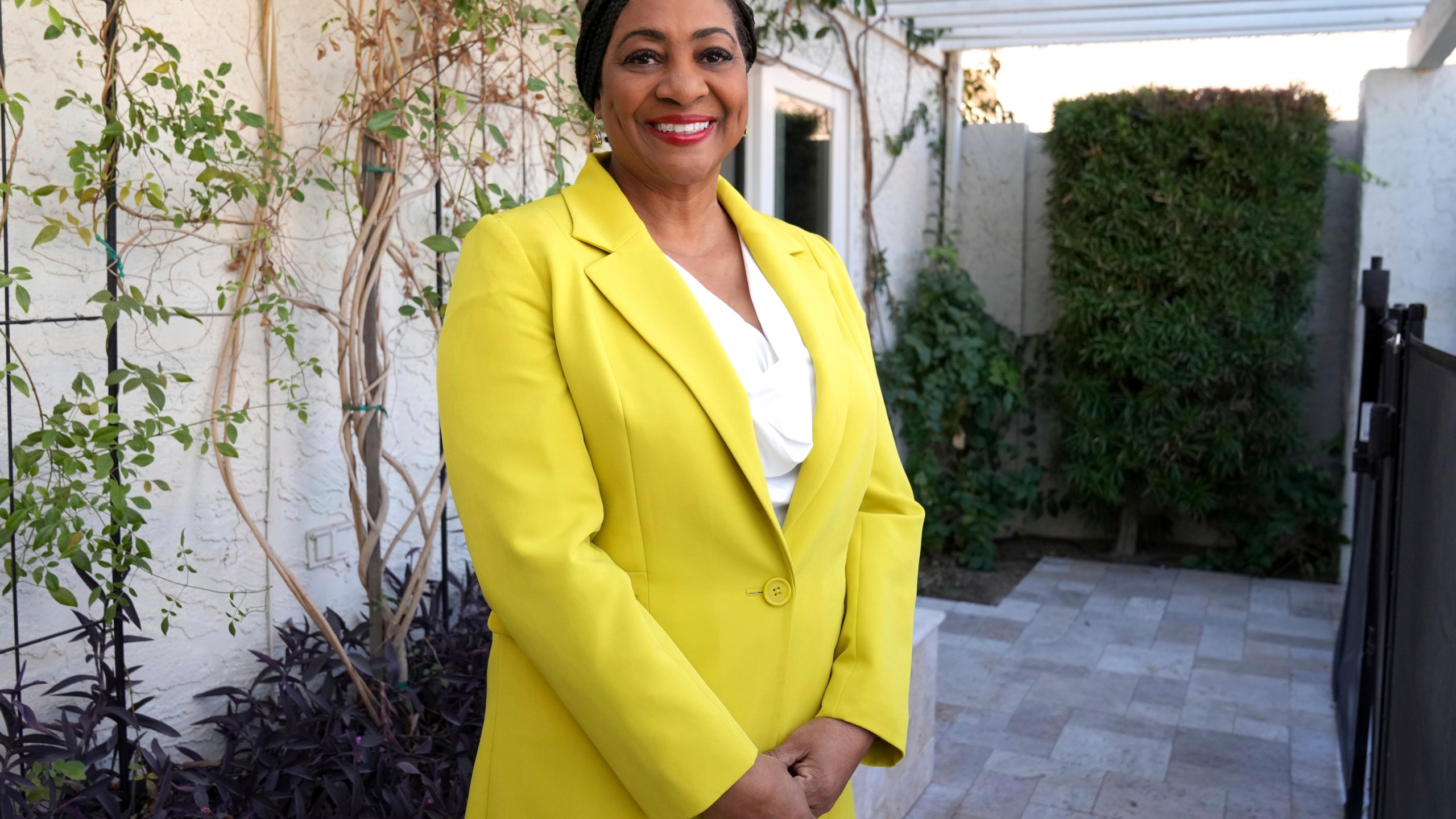 La June Montgomery Tabron, the W.K. Kellogg Foundation's first woman and first Black CEO poses for a photo, Tuesday, Jan. 14, 2025, in Scottsdale, Ariz. (AP Photo/Rick Scuteri)