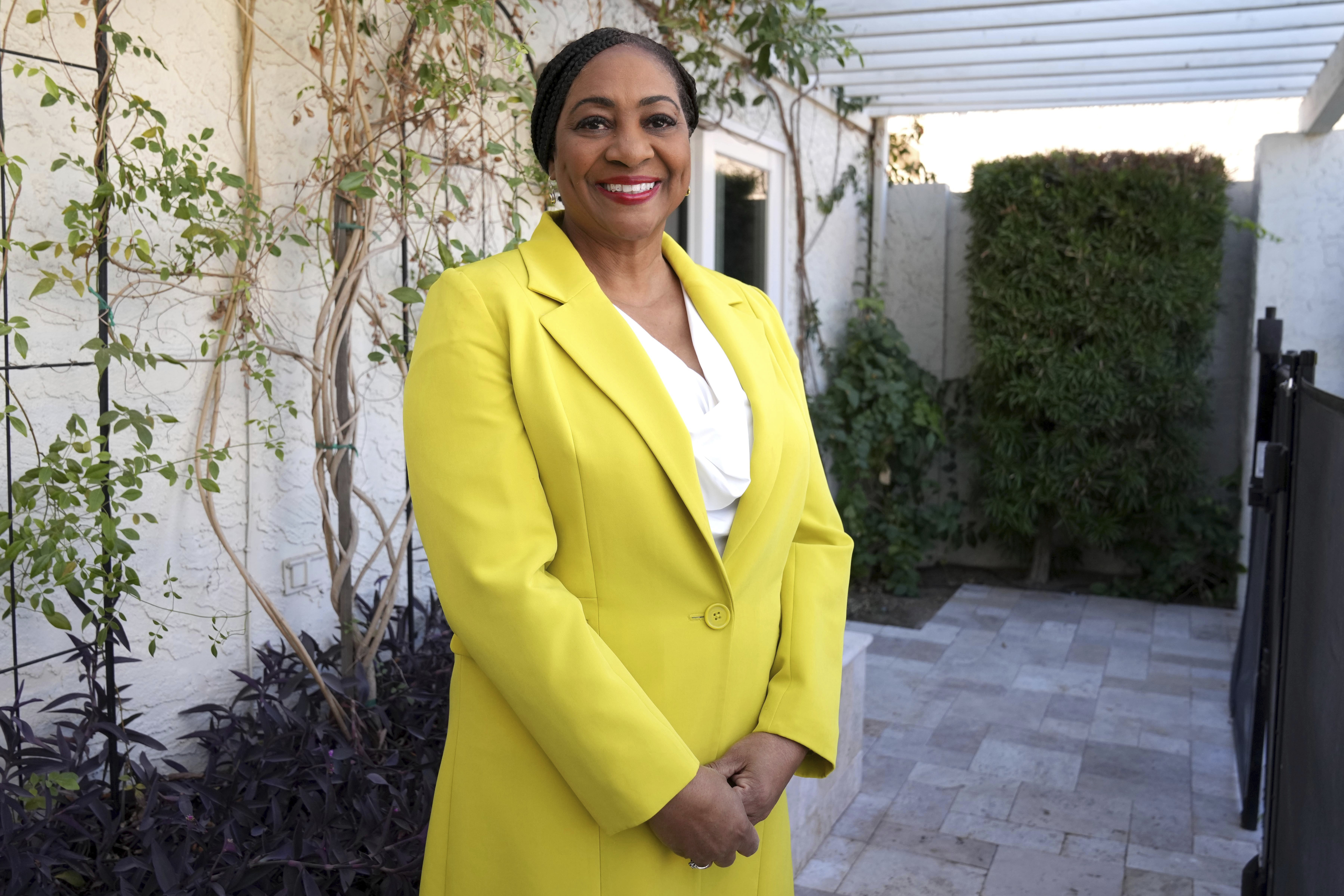 La June Montgomery Tabron, the W.K. Kellogg Foundation's first woman and first Black CEO poses for a photo, Tuesday, Jan. 14, 2025, in Scottsdale, Ariz. (AP Photo/Rick Scuteri)