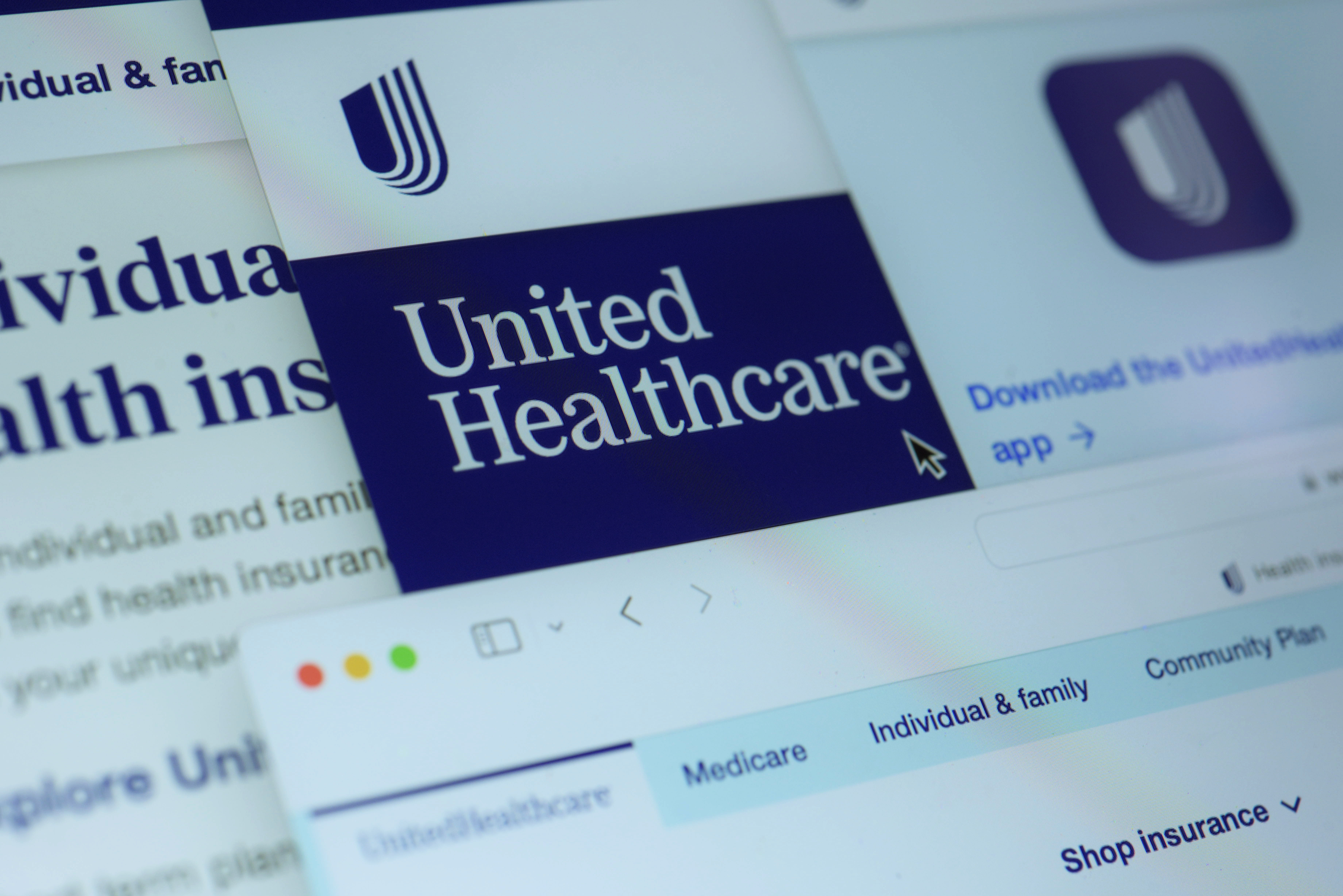 FILE - Pages from the United Healthcare website are displayed on a computer screen, Feb. 29, 2024, in New York. (AP Photo/Patrick Sison, File)